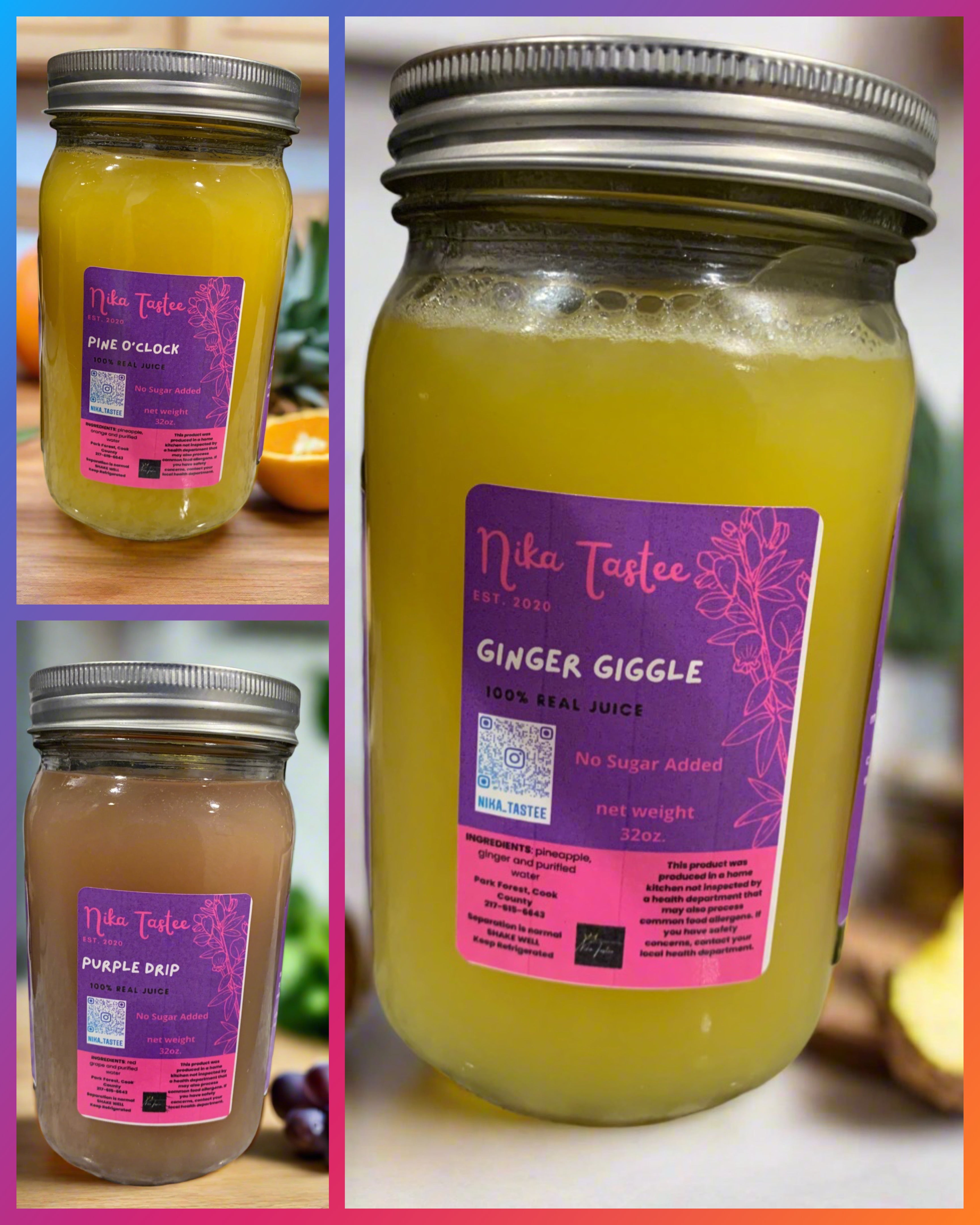 32oz 100% Real Fruit Juices