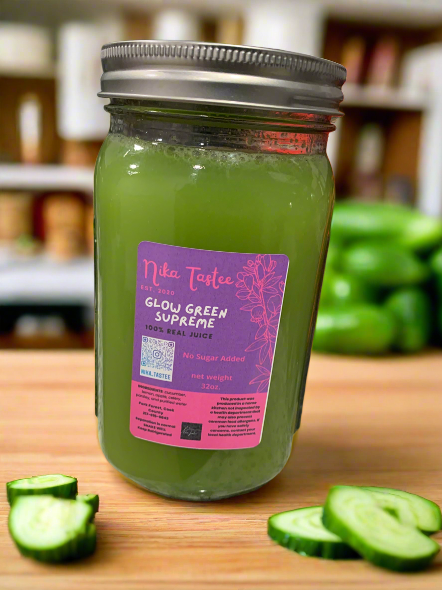 32oz Glow Green Supreme Juice