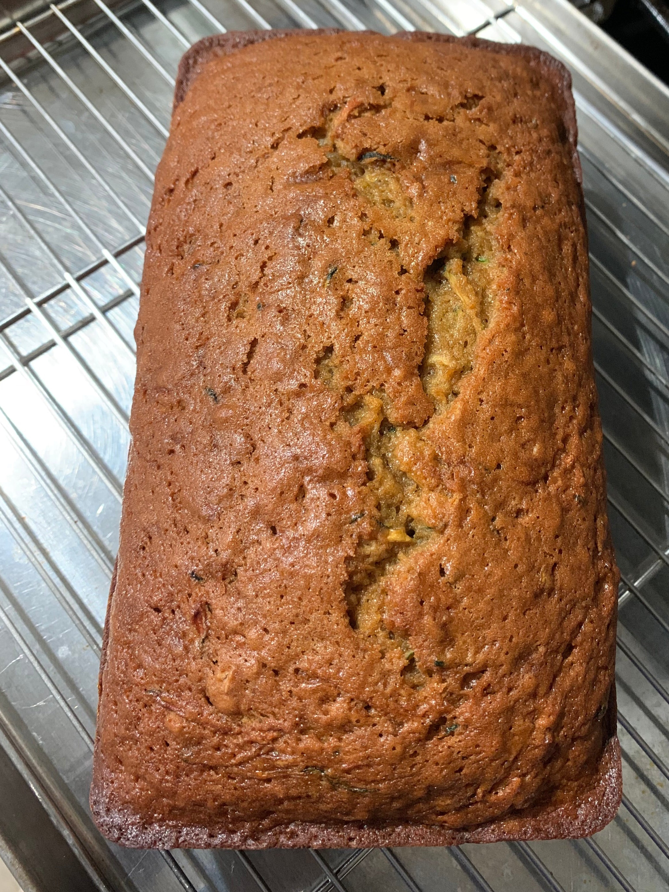 Golden Zucchini Bread Loaf
