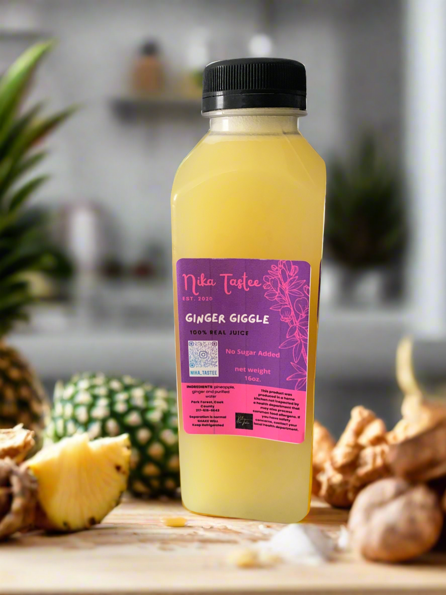 16oz Ginger Giggle Juice – Nika Tastee